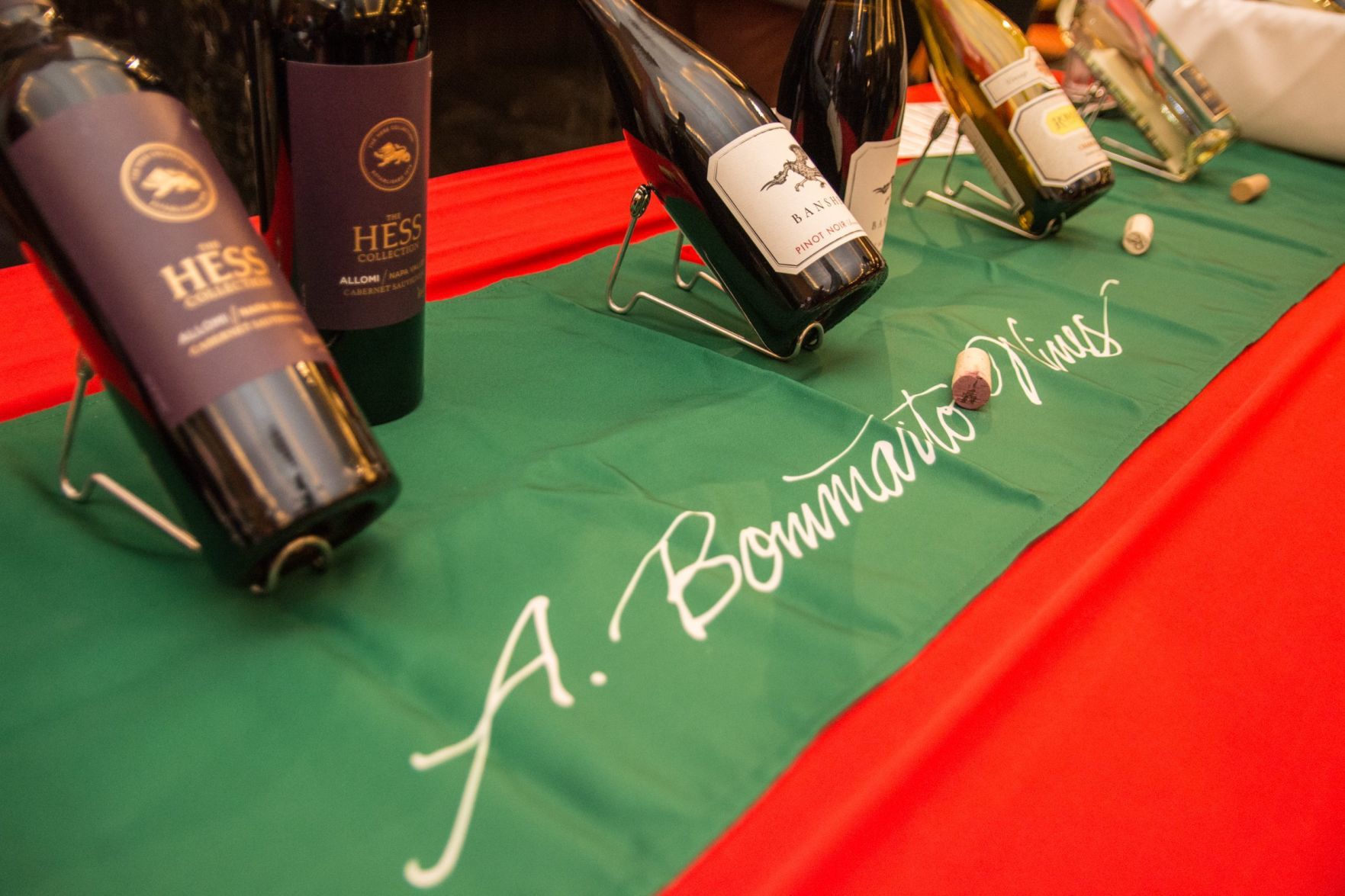 A sample of wine selections at the Wine Tasting and Sale